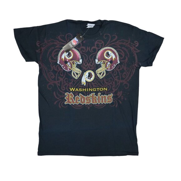 Washington Redskins NFL Team Apparel Face Off Liquid Blue Crew Neck T-Shirt NWT - Picture 1 of 2